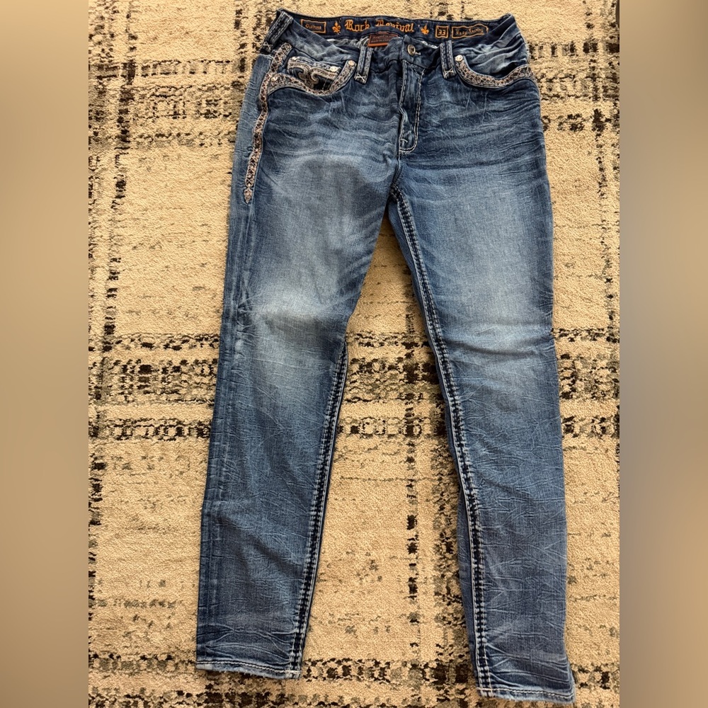Rock Revival Dark Blue Denim Jeans